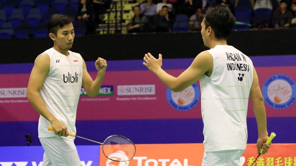 Rian Agung Saputro/Mohammad Ahsan akan menghadapi sesama wakil Indonesia di babak dua Malaysia Masters 2017. - INDOSPORT
