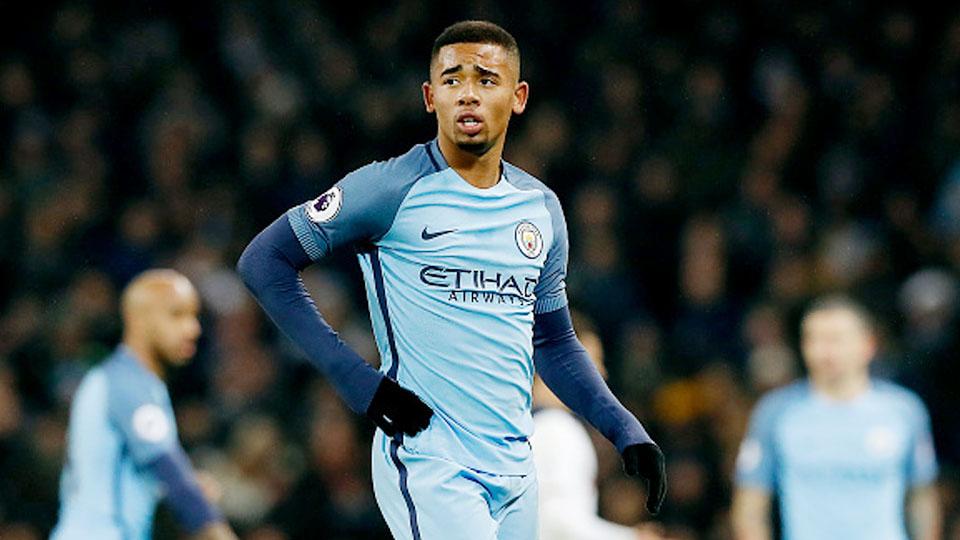 Gabriel Jesus pada laga saat melawan Tottenham Hotspur. - INDOSPORT