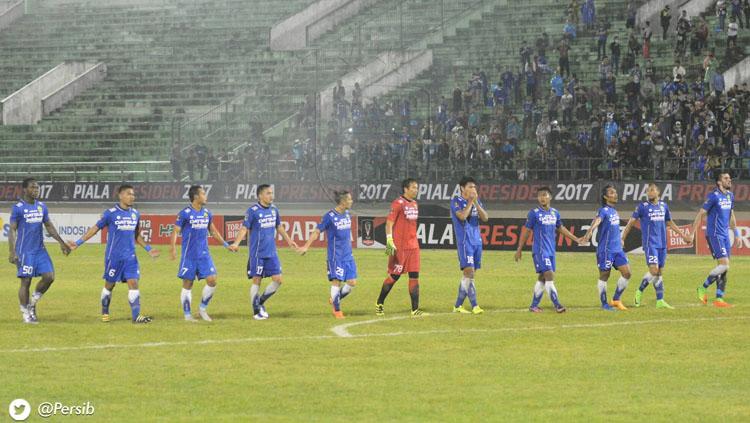 Aksi selebrasi pemain Persib Bandung. - INDOSPORT