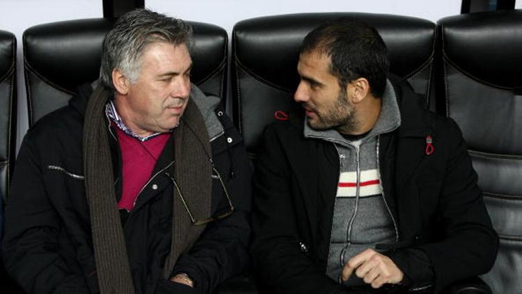 Ancelotti dan Guardiola. - INDOSPORT