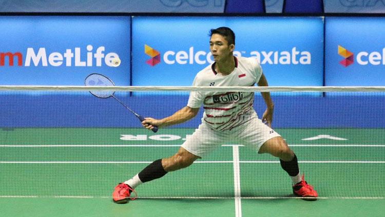 Tunggal putra Indonesia, Jonatan Christie gagal melaju ke semifinal. - INDOSPORT