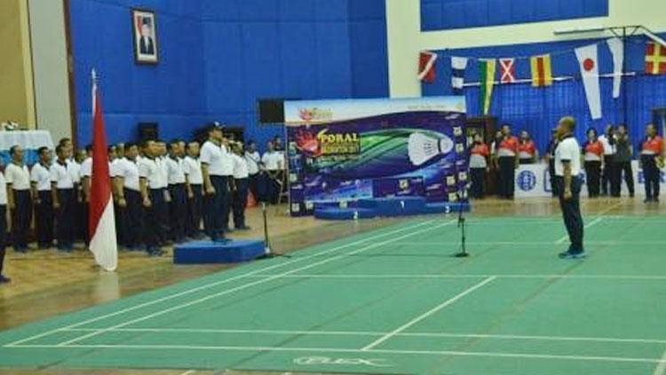Penutupan Pekan Olahraga Angkatan Laut (Poral) Badminton 2017. - INDOSPORT