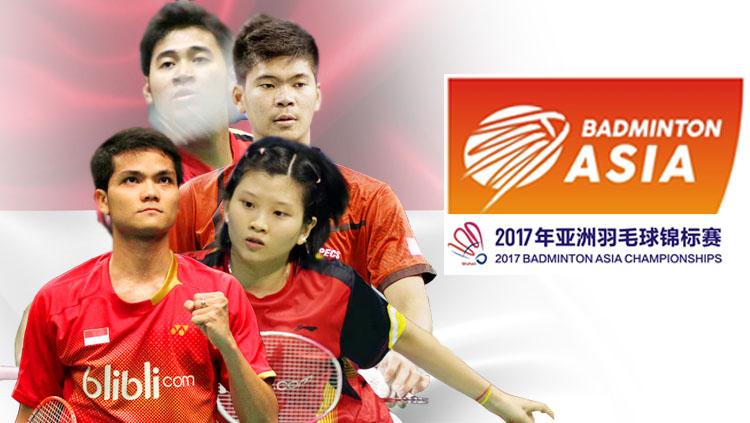 Perwakilan pebulutangkis Indonesia, Angga Pratama, Praveen Jordan, Debby Susanto, dan Ricky Karanda. - INDOSPORT