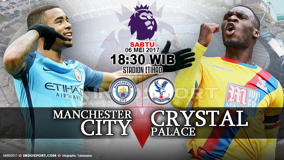 Prediksi Manchester City vs Crystal Palace. - INDOSPORT