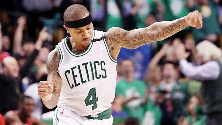 Selebrasi Isaiah Thomas. - INDOSPORT