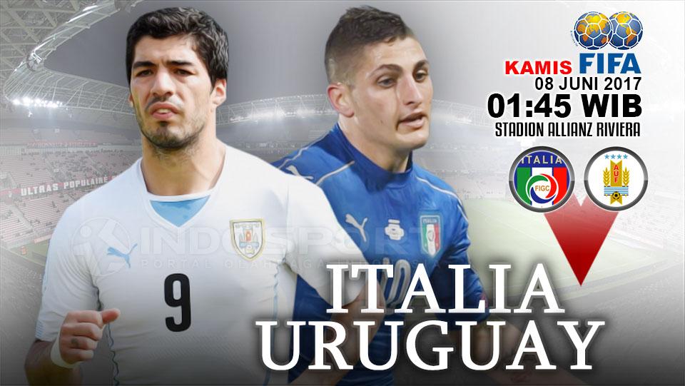 Prediksi Italia vs Uruguay. - INDOSPORT