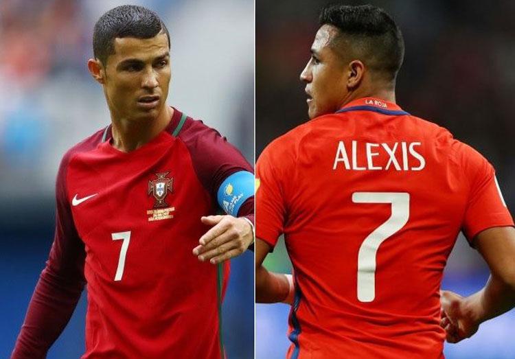 Cristiano Ronaldo vs Alexis Sanchez. - INDOSPORT