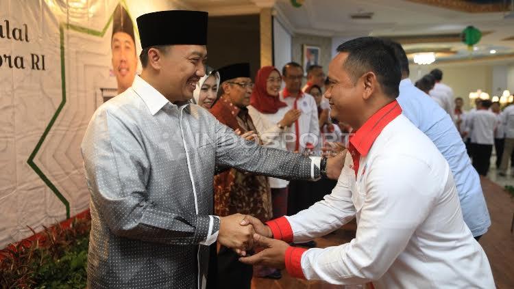 Menpora, Imam Nahrawi saat menghadari acara Halalbihalal Kemenpora 2017. - INDOSPORT