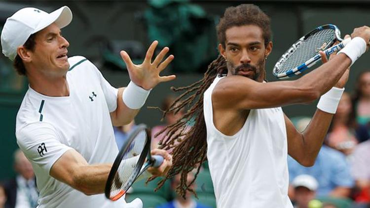 Andy Murray dan Dustin Brown. - INDOSPORT