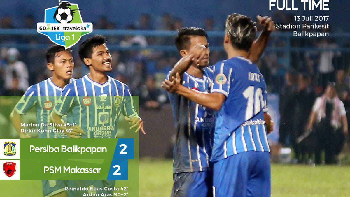 Hasil akhir Persiba vs PSM. - INDOSPORT