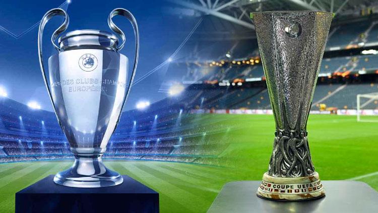Tropi Liga Champions dan Liga Eropa. - INDOSPORT