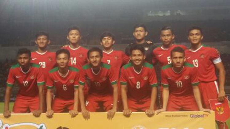Skuat Timnas U-19 saat laga uji coba melawan Espanyol. - INDOSPORT