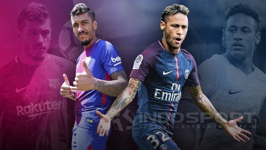 Paulinho dan Neymar. - INDOSPORT