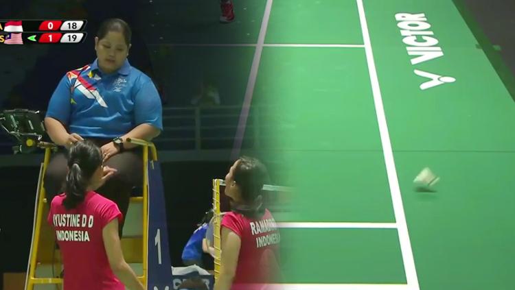 Pasangan ganda putri Indonesia, Hanna Ramadini/Dinar Dyah Ayustine. - INDOSPORT