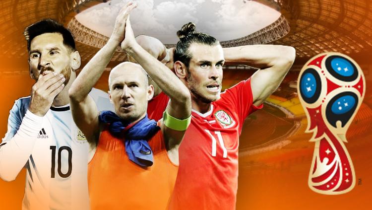 Kiri-kanan: Lionel Messi, Arjen Robben, dan Gareth Bale. - INDOSPORT