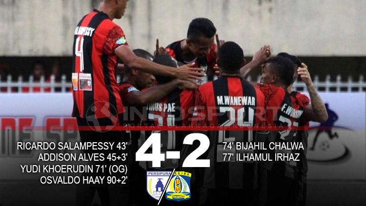 Hasil pertandingan Persipura Jayapura vs Persiba Balikpapan. - INDOSPORT