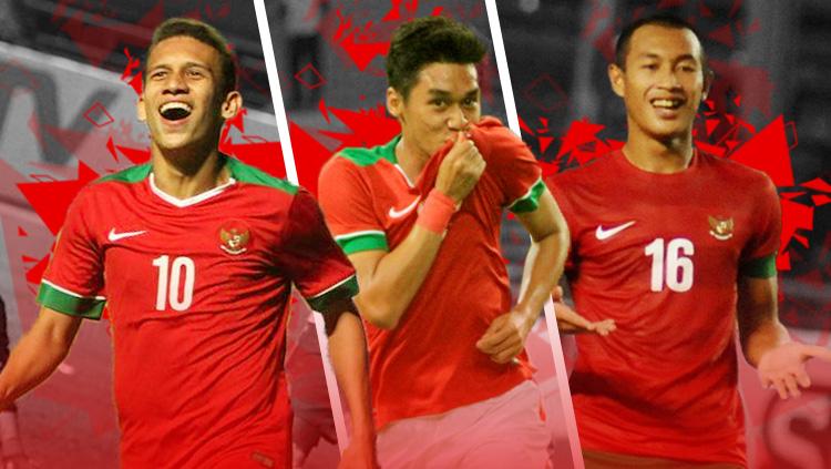 Kiri-kanan: Egy Maulana Vikri, Septian David Maulana, dan Hansamu Yama. - INDOSPORT