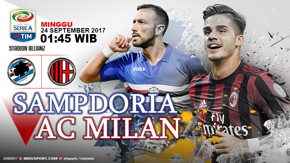 Prediksi Sampdoria vs AC Milan. - INDOSPORT