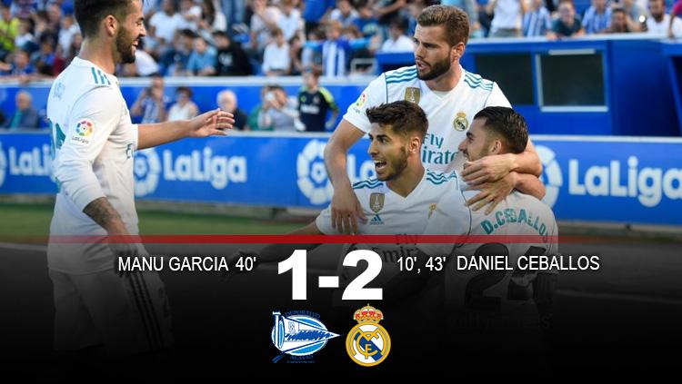 Babak pertama Alaves vs Real Madrid. - INDOSPORT