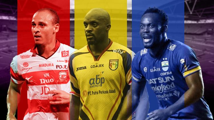 Kiri-kanan: Peter Odemwingie, Mohamed Sissoko, dan Michael Essien. - INDOSPORT