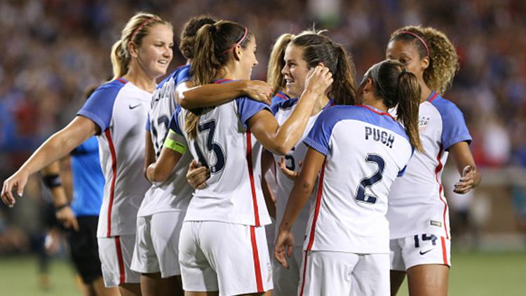 Selebrasi Timnas Amerika Serikat Wanita. - INDOSPORT