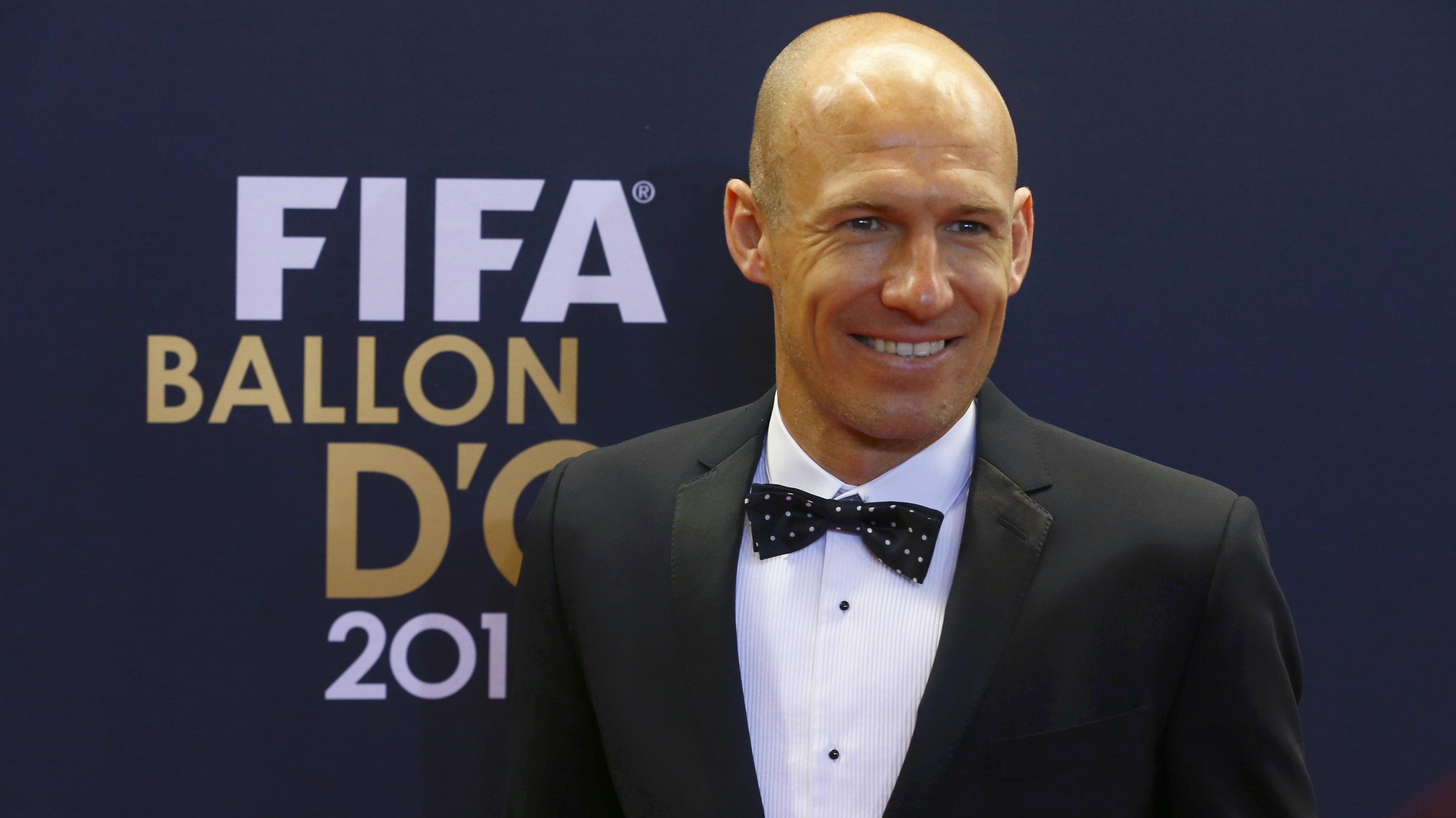 Arjen Robben saat menghadiri penghargaan FIFA Ballon d'Or - INDOSPORT