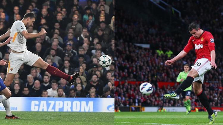 Gol Dzeko vs Van Persie. - INDOSPORT