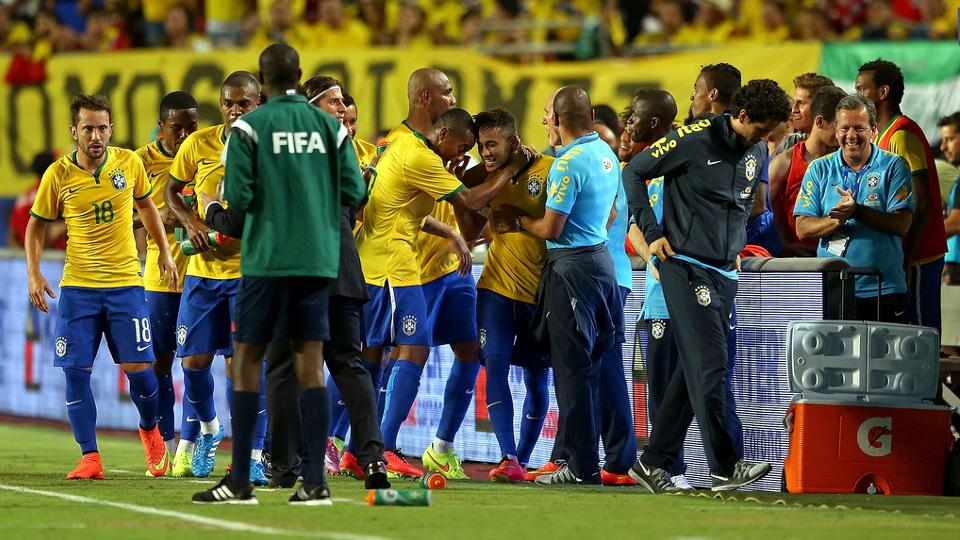 Neymar tentukan kemenangan 1-0 Brasil atas Kolombia dalam sebuah uji coba di Stadion Sun Life, Miami, Florida, Jumat (05/09/14). - INDOSPORT