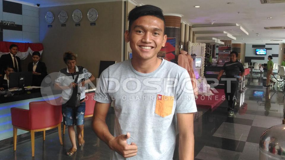 Dendy Sulistyawan siap jawab tantangan Luis Milla. Copyright: © Zainal Hasan/Indosport