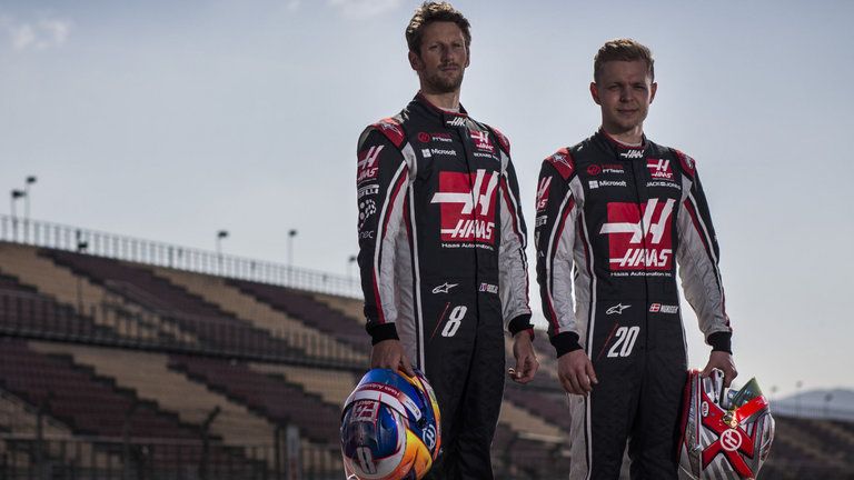 Kevin Magnussen dan Romain Grosjean. Copyright: Sky Sports