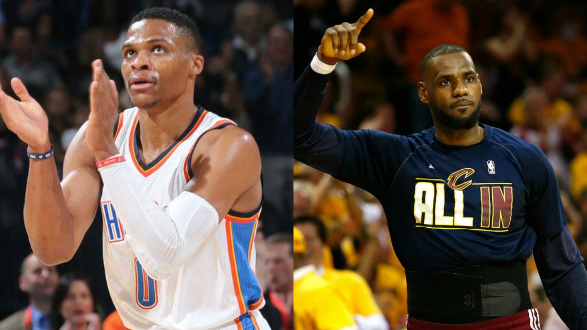 Russell Westbrook dan LeBron James Copyright: NBA