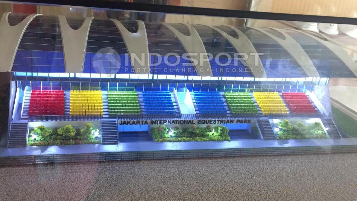 Maket venue pacuan berkuda Pulomas. Copyright: © INDOSPORT/Lanjar Wiratri