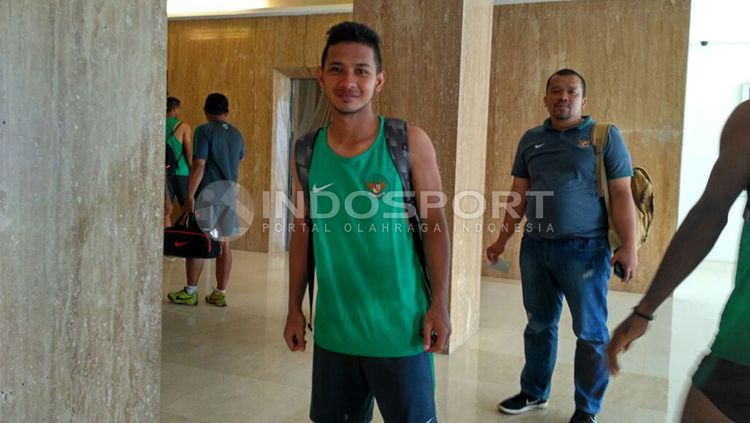 Pemain muda Persib Bandung yang mengikuti seleksi Timnas Indonesia U-22, Gian Zola. Copyright: © Petrus Manus Da