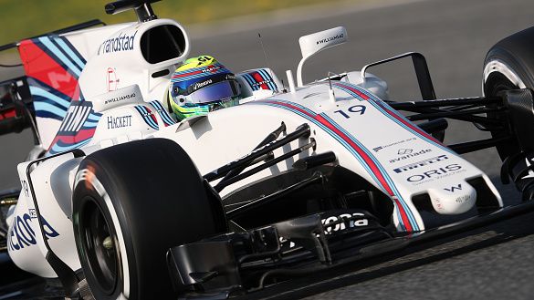 Felipe Massa saat menjalani tes pramusim 2017 di Catalunya, Barcelona. Copyright: © GettyImages