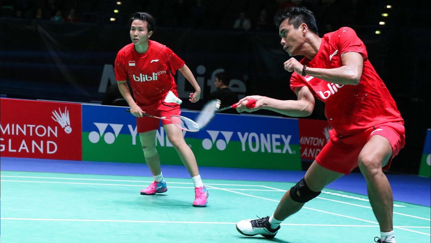 Tontowi Ahmad dan Liliyana Natsir di ajang All England 2017. Copyright: Humas PBSI