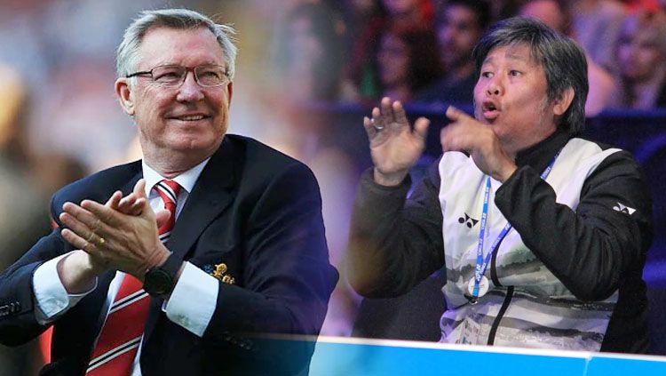 Herry IP (kanan) dan Sir Alex Ferguson. Copyright: HUMAS PBSI/telegraph