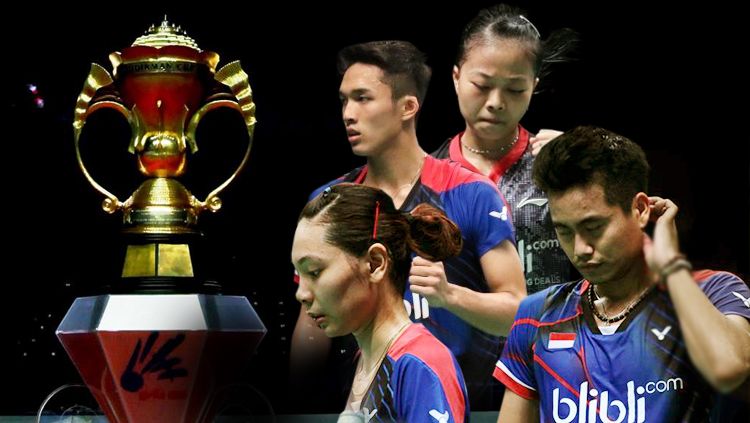 Indonesia harus tersingkir di fase penyisihan grup Piala Sudirman 2017. Copyright: © Grafis: Eli Suhaeli/INDOSPORT/djarumbadminton