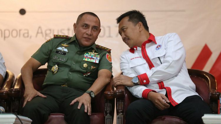 Ketum PSSI Edy Rahmayadi dan Menpora Imam Nahrawi. Copyright: © Humas Kemenpora