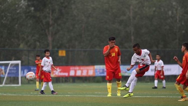 Cipta Cendikia FA melaju ke Playoff A turnamen Gothia Cup China 2017. Di pertandingan ke-3 CCFA berhasil menang 7-0 melawan team KTR Xin Jiang, Rabu (16/8/2017). Copyright: © Istimewa
