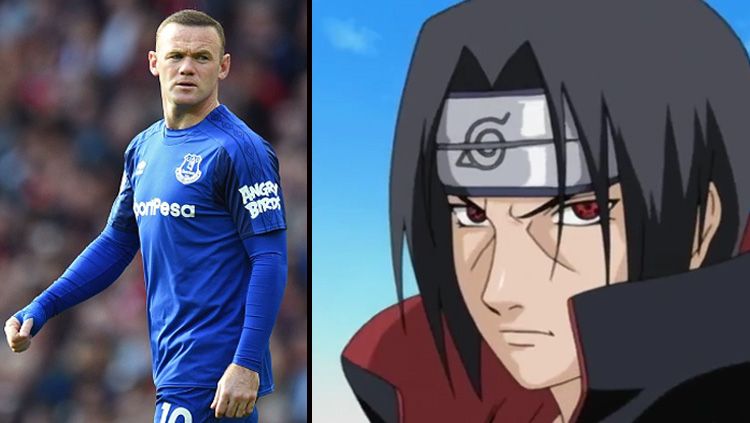 Wayne Rooney dan Itachi Uchiha. Copyright: © INDOSPORT/fanpop