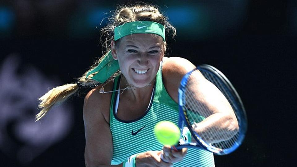 Dengan Susah Payah untuk melalui ke Australia Terbuka perempat final. Victoria Azarenka mengalahkan Strycova 6-2, 6-4. Copyright: INTERNET