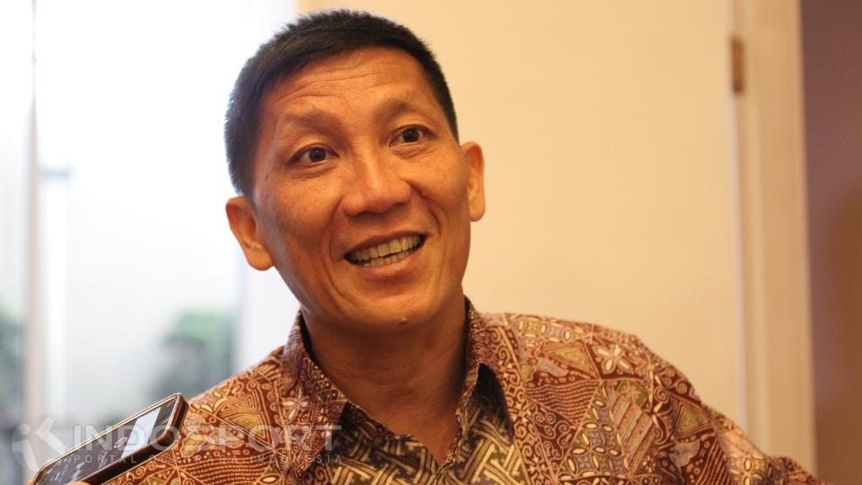 Ketua Umum Persija Jakarta Ferry Paulus. Copyright: Herry Ibrahim/INDOSPORT