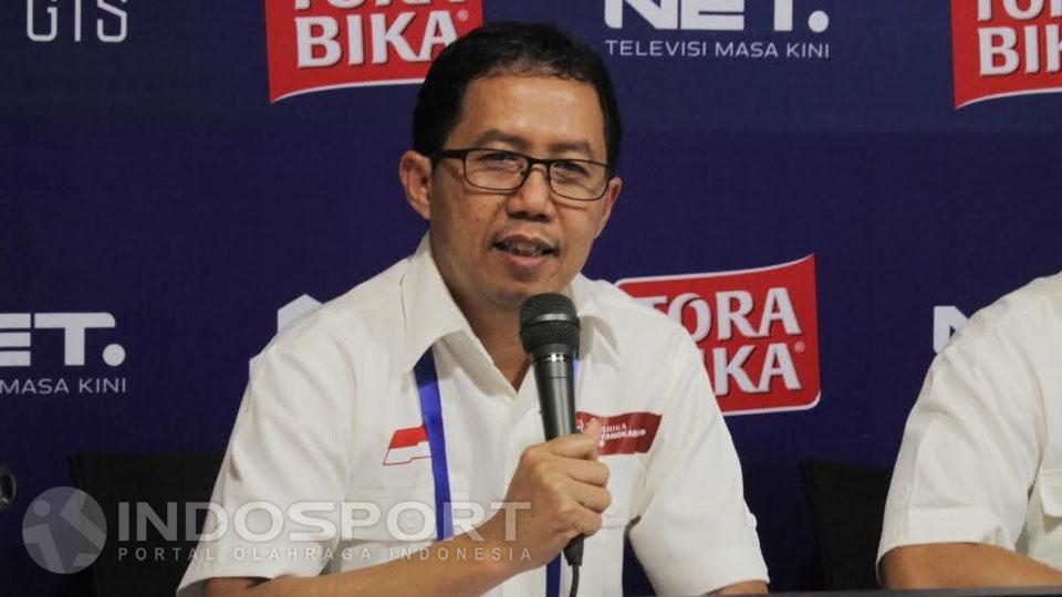 Joko Driyono saat konferensi pers Piala Bhayangkara. Copyright: Ian Setiawan/INDOSPORT