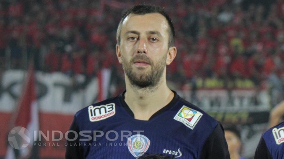 Goran Gancev saat masih membela Arema FC.