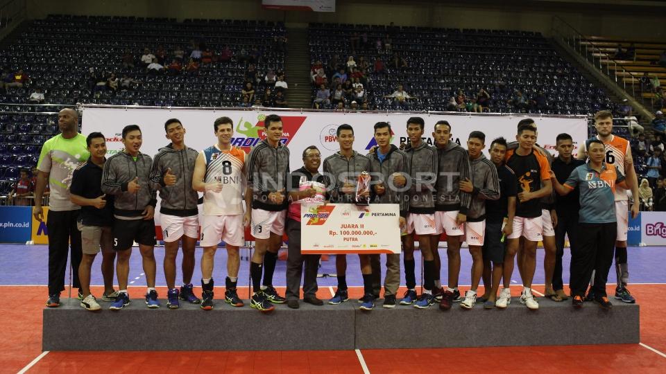Runner-up Proliga Putra 2016, tim Jakarta BNI Taplus.