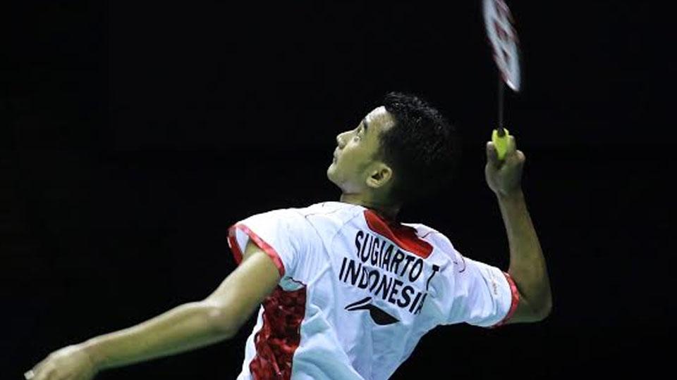 Tommy Sugiarto tak berdaya saat menghadapi Viktor Axelsen.