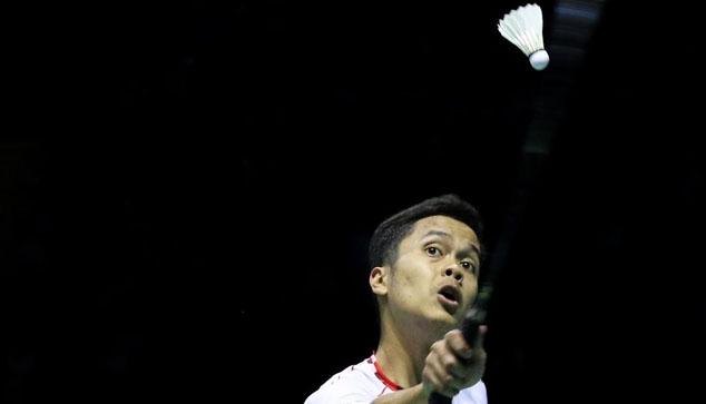 Anthony kalah dua set langsung dari wakil Denmark, Jan O Jorgensen 17-21 dan 12-21.
