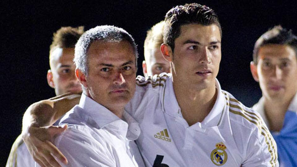 Jose Mourinho saat menjadi pelatih Real Madrid dan Cristiano Ronaldo. Copyright: INTERNET