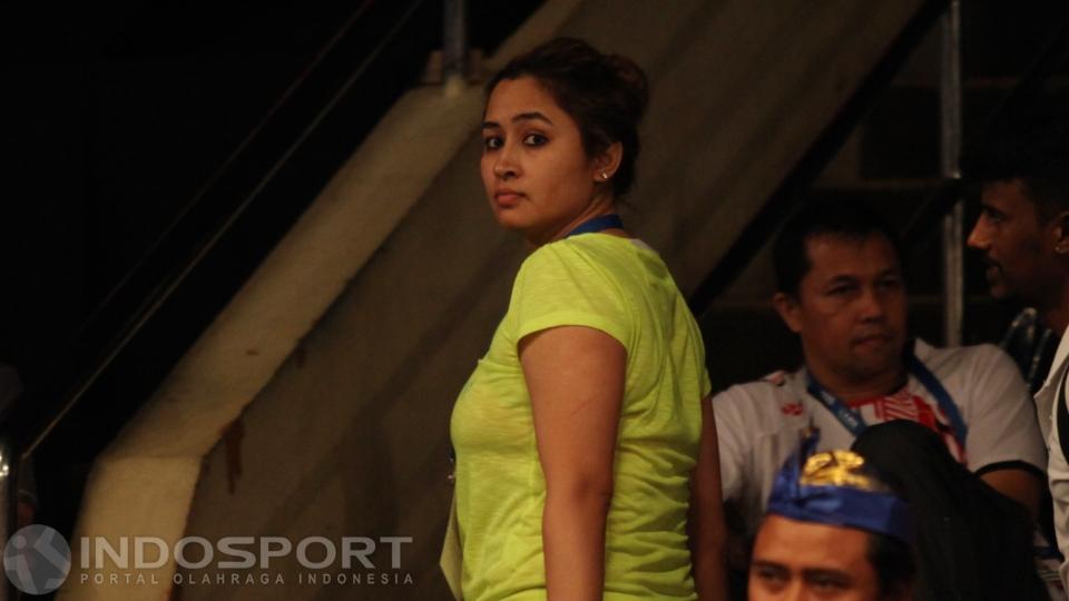 Pemain ganda putri India, Jwala Gutta sebelum bertanding. - INDOSPORT