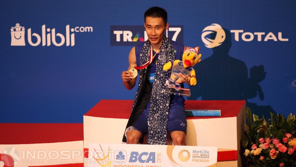 Lee Chong Wei enam kali juara Indonesia Open menyamai catatan Taufik Hidayat, Ardy B Wiranata dan Susi Susanti.